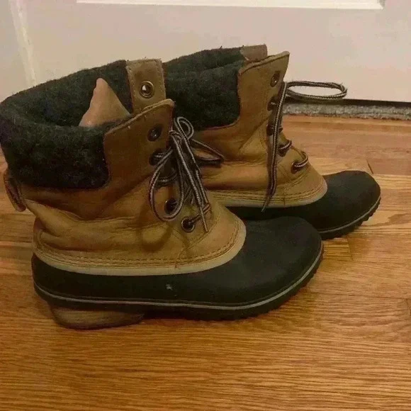 Sorel Slimpack Lace II Duck Boots, Womens Size 7.5 NL2348-286 Elk Black - Picture 4 of 12